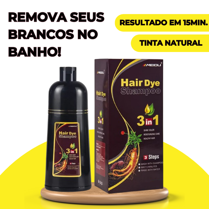 Tinta para cabelo 100% Natural | Shampoo Mágico 3 em 1