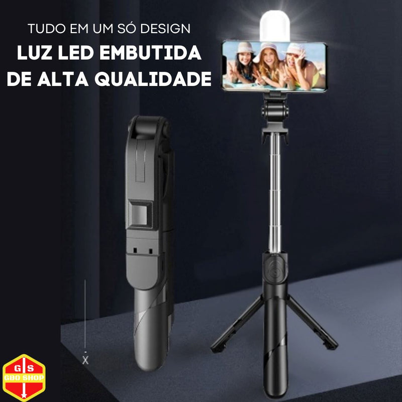 (NOVO) Tripé/Bastão 𝙑𝙈𝘼𝙓 Bluetooth com Luz de LED embutida Eletrônicos 001 Gboshop 